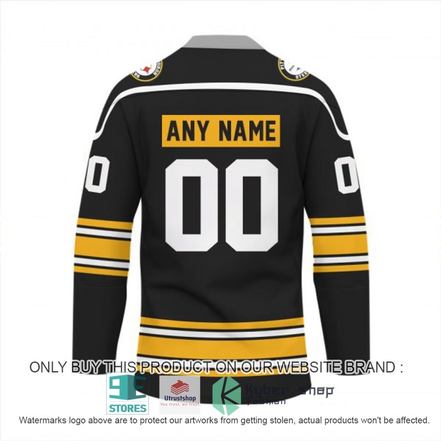 personalized nfl pittsburgh steelers logo hockey jersey 3 22047