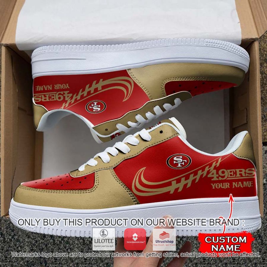 personalized nfl san francisco 49ers nike air force 1 sneaker 1 14746