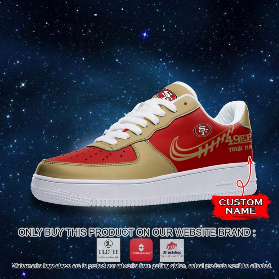 personalized nfl san francisco 49ers nike air force 1 sneaker 2 75109