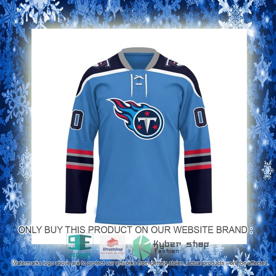 personalized nfl tennessee titans logo hockey jersey 11 95282
