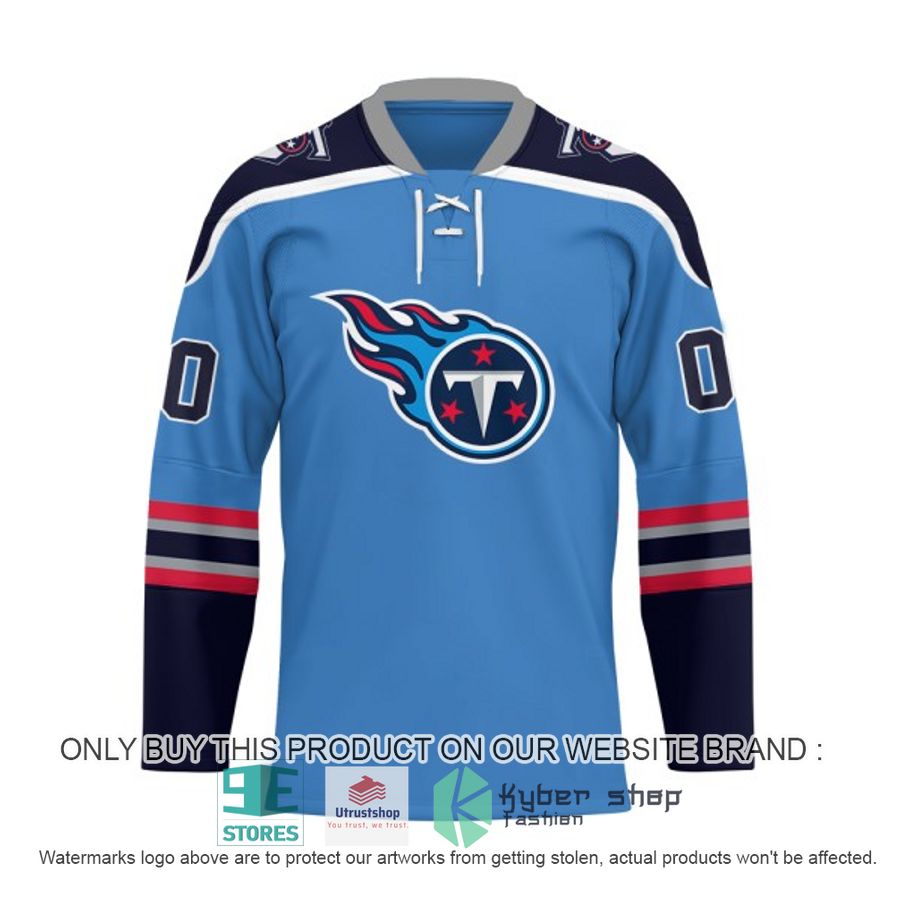 personalized nfl tennessee titans logo hockey jersey 2 54684