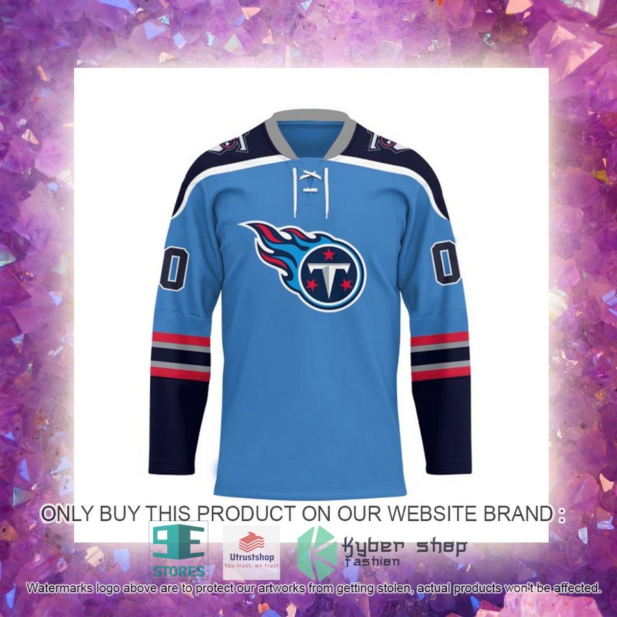 personalized nfl tennessee titans logo hockey jersey 5 24571