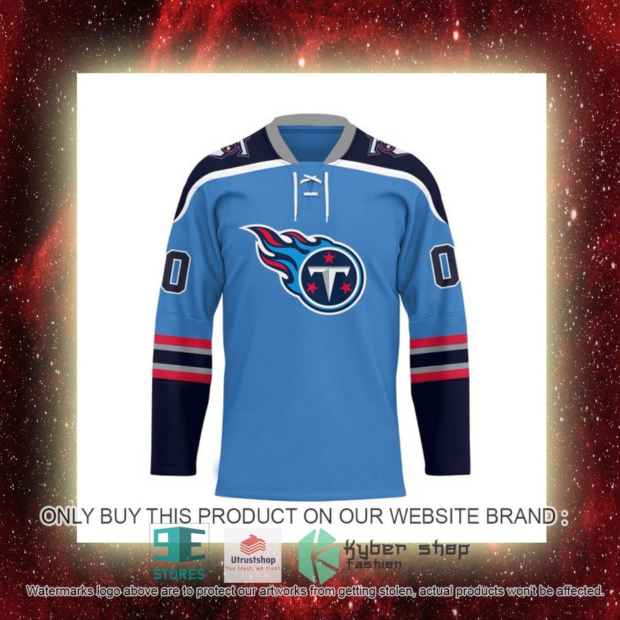 personalized nfl tennessee titans logo hockey jersey 8 27547