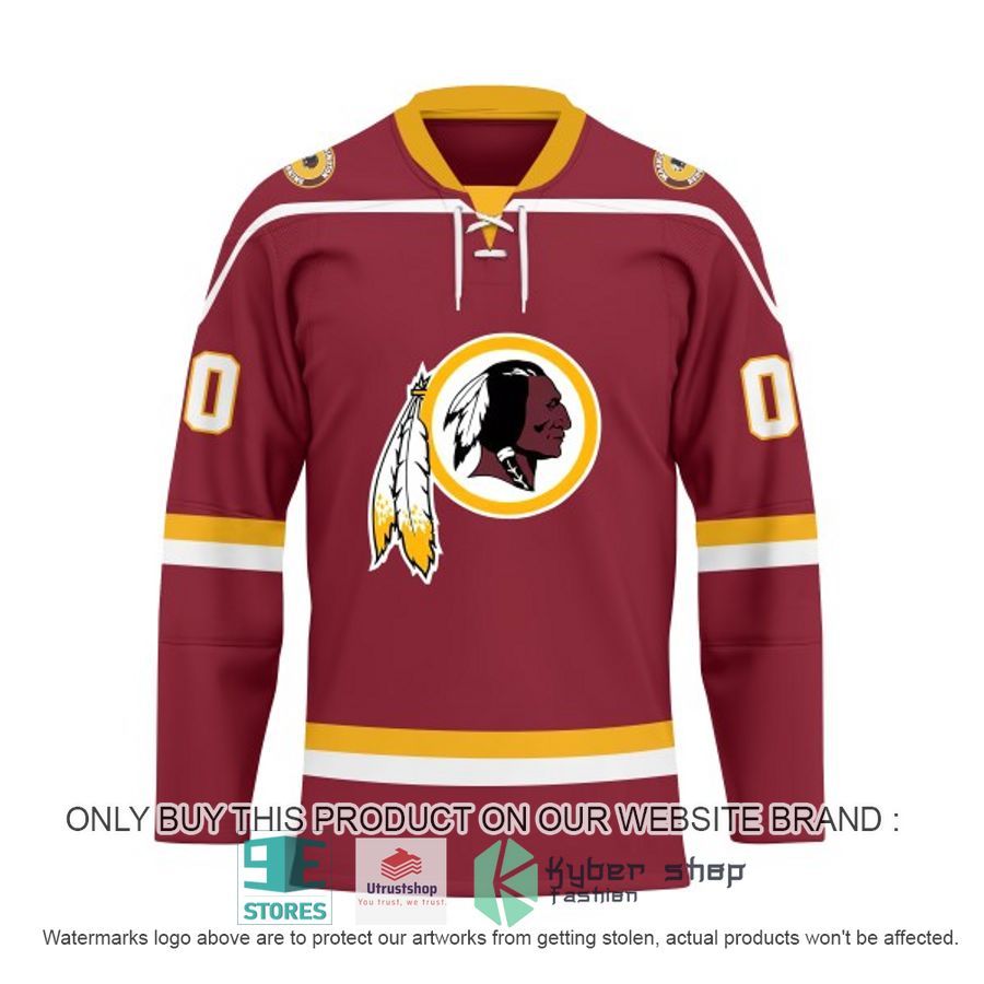 personalized nfl washington commanders logo hockey jersey 2 39128