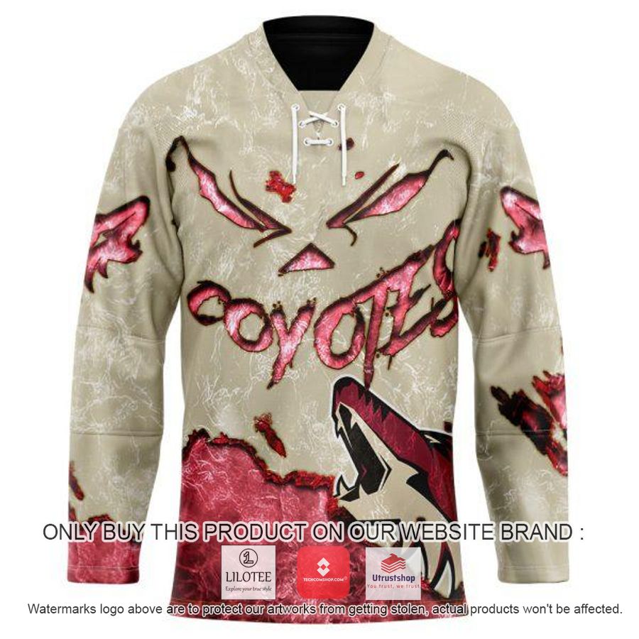 personalized nhl arizona coyotes demon face hockey jersey 1 39628
