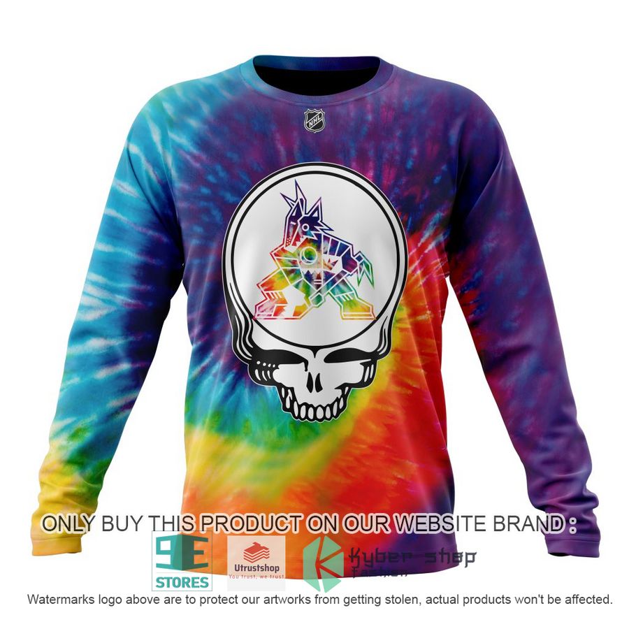 personalized nhl arizona coyotes grateful dead tie dye 3d shirt hoodie 6 74623