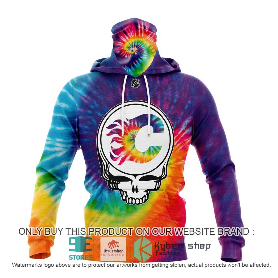 personalized nhl calgary flames grateful dead tie dye 3d shirt hoodie 4 92291