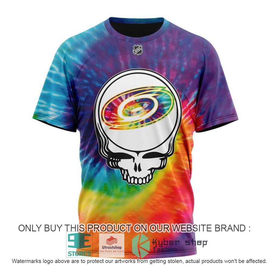 personalized nhl carolina hurricanes grateful dead tie dye 3d shirt hoodie 8 55118