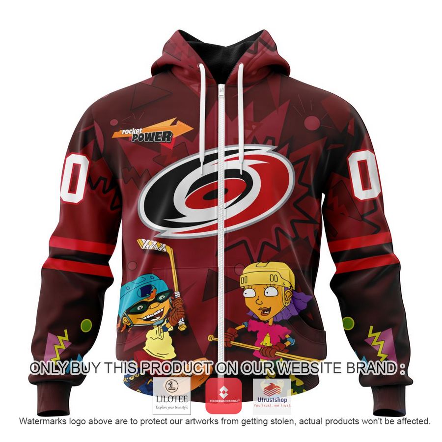 personalized nhl carolina hurricanes rocket power 3d full printed hoodie shirt 2 41581