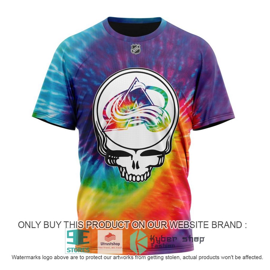 personalized nhl colorado avalanche grateful dead tie dye 3d shirt hoodie 8 74238