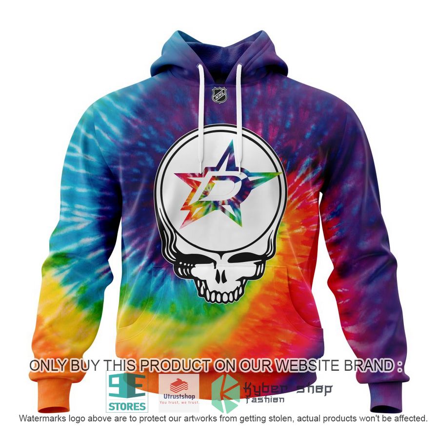 personalized nhl dallas stars grateful dead tie dye 3d shirt hoodie 1 21689