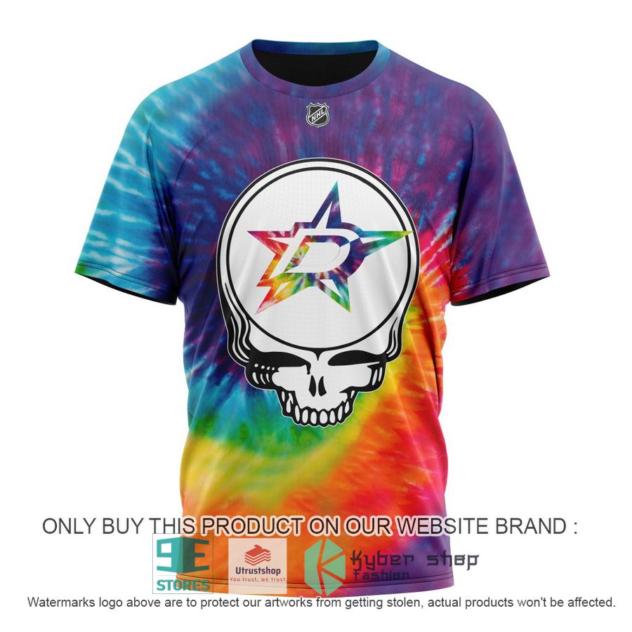 personalized nhl dallas stars grateful dead tie dye 3d shirt hoodie 8 13085