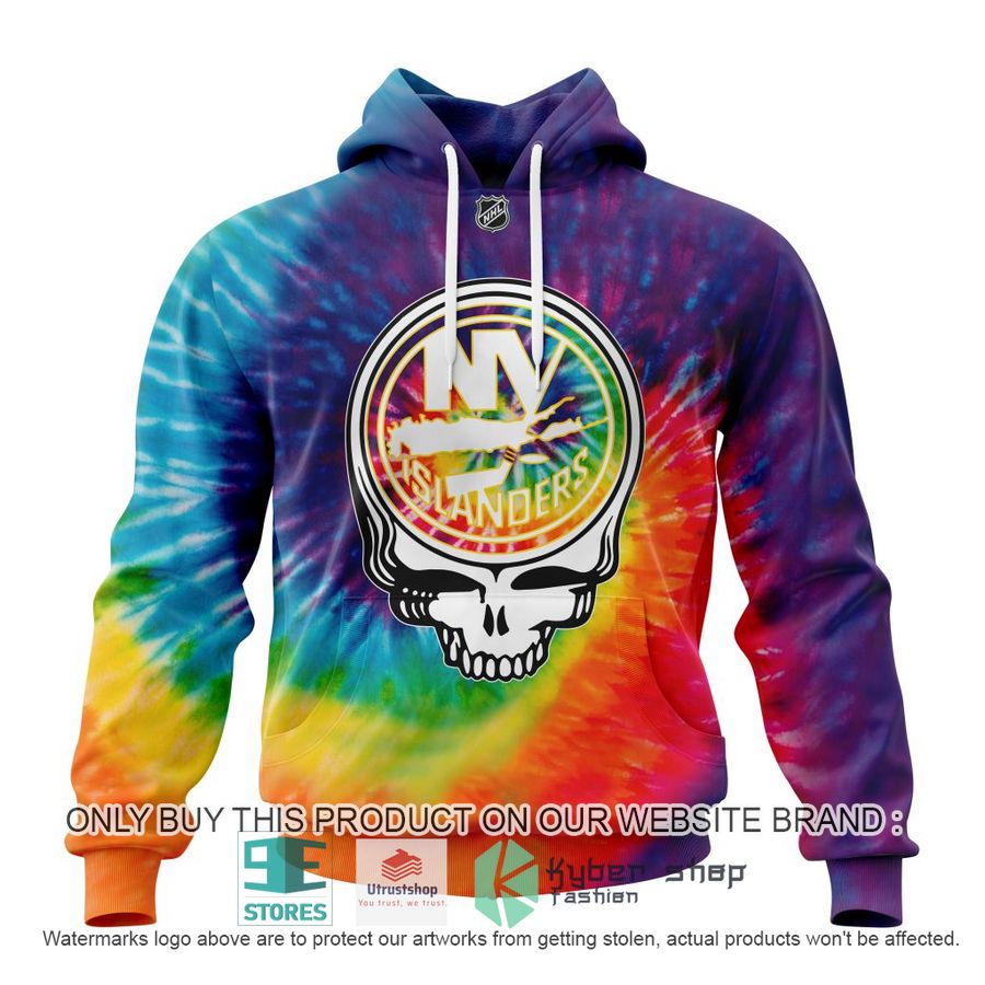 personalized nhl new york islanders grateful dead tie dye 3d shirt hoodie 1 14899