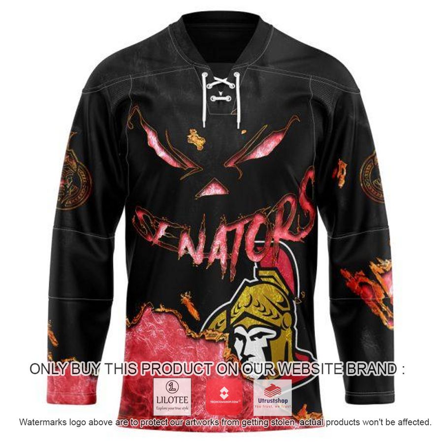 personalized nhl ottawa senators demon face hockey jersey 1 77132