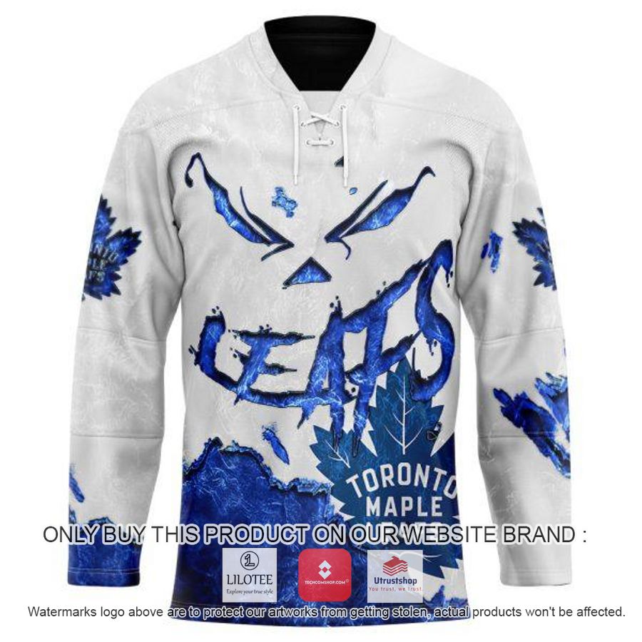 personalized nhl toronto maple leafs demon face hockey jersey 1 43528