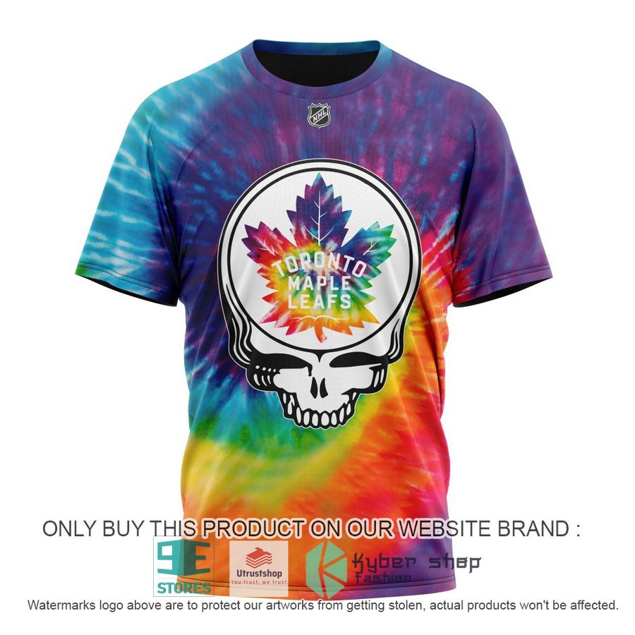 personalized nhl toronto maple leafs grateful dead tie dye 3d shirt hoodie 8 22952