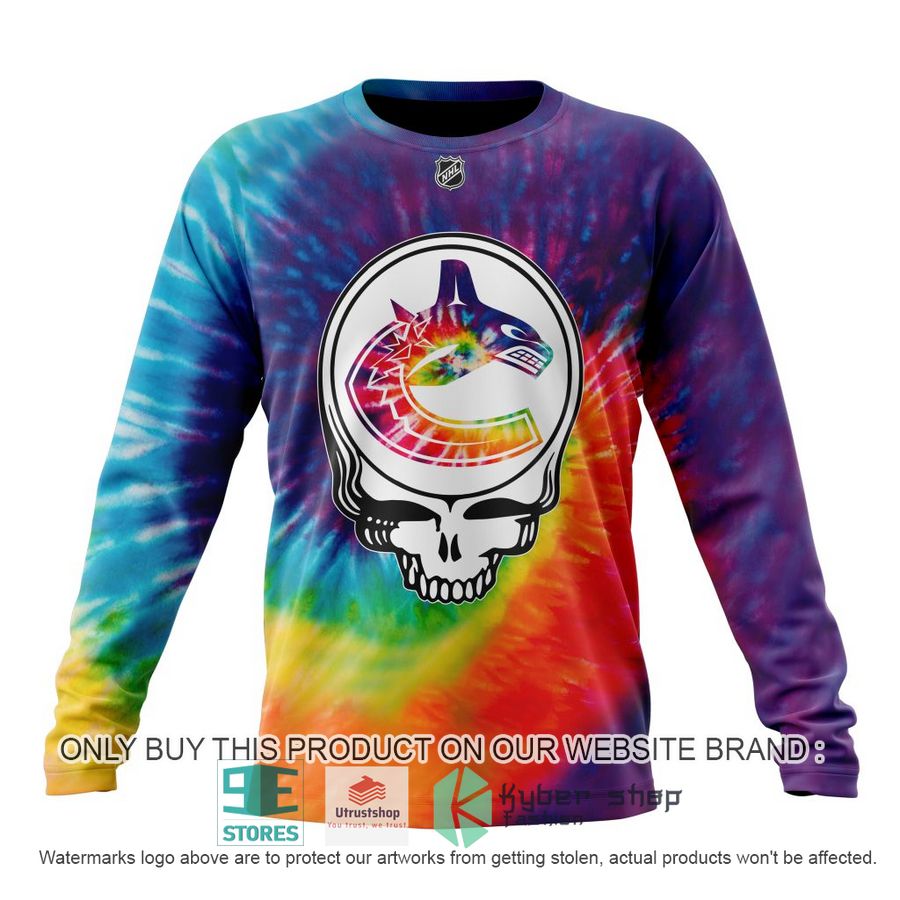 personalized nhl vancouver canucks grateful dead tie dye 3d shirt hoodie 6 58782
