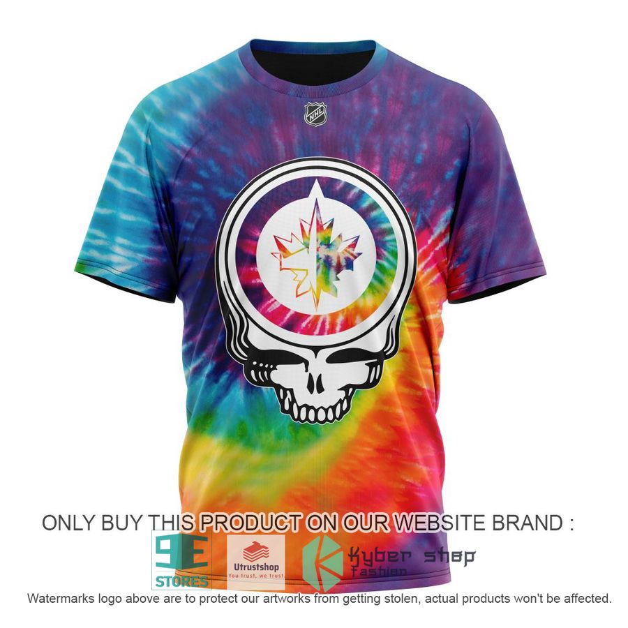 personalized nhl winnipeg jets grateful dead tie dye 3d shirt hoodie 8 80752