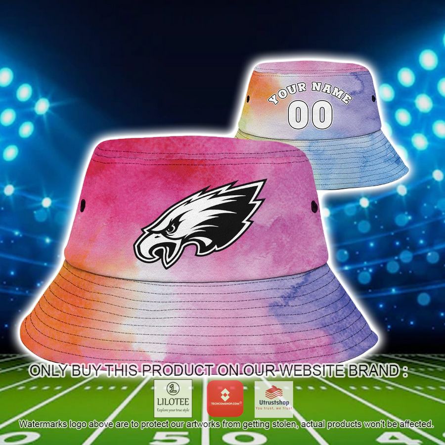 personalized philadelphia eagles crucial catch a bucket hat hat 1 49876