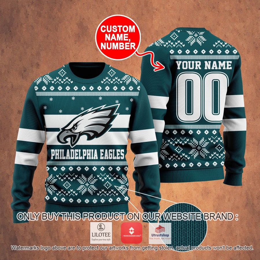 personalized philadelphia eagles ugly christmas sweater 1 32593