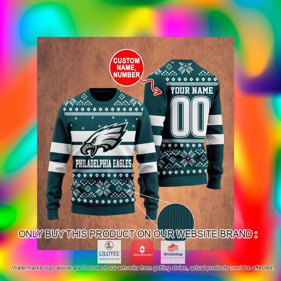 personalized philadelphia eagles ugly christmas sweater 2 71508
