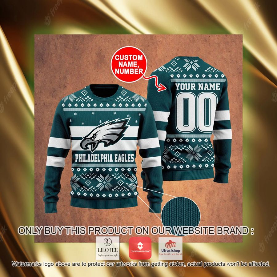 personalized philadelphia eagles ugly christmas sweater 4 98519