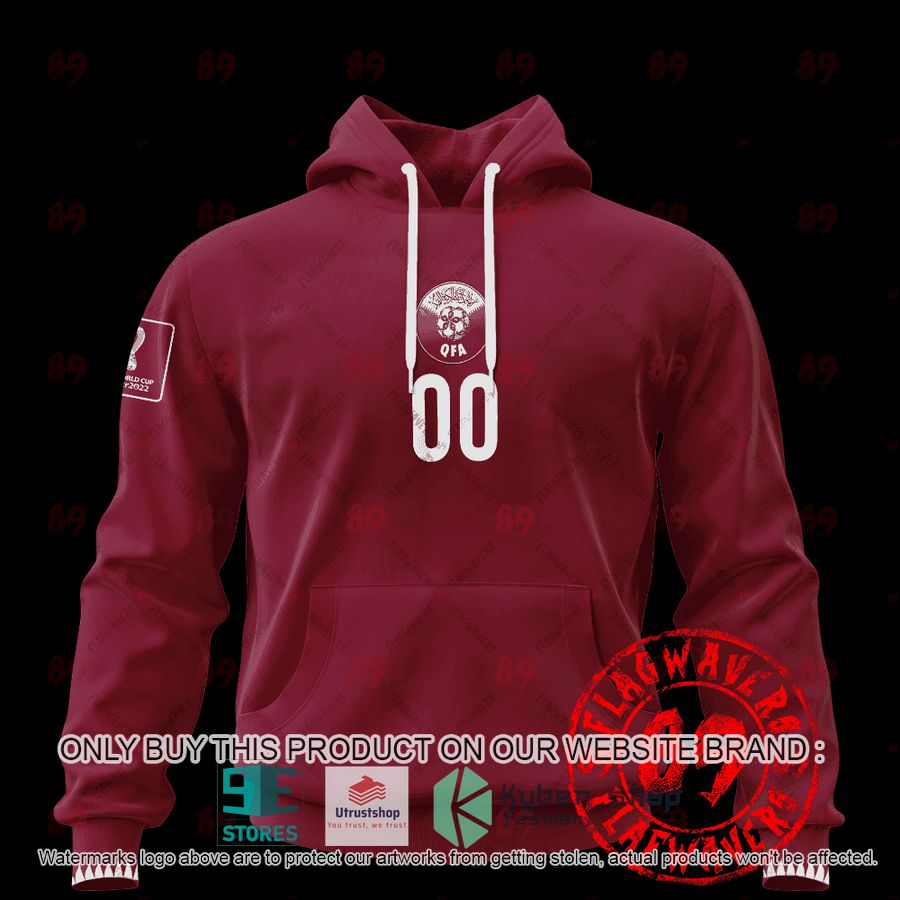 personalized quatar home jersey world cup 2022 shirt hoodie 1 39247