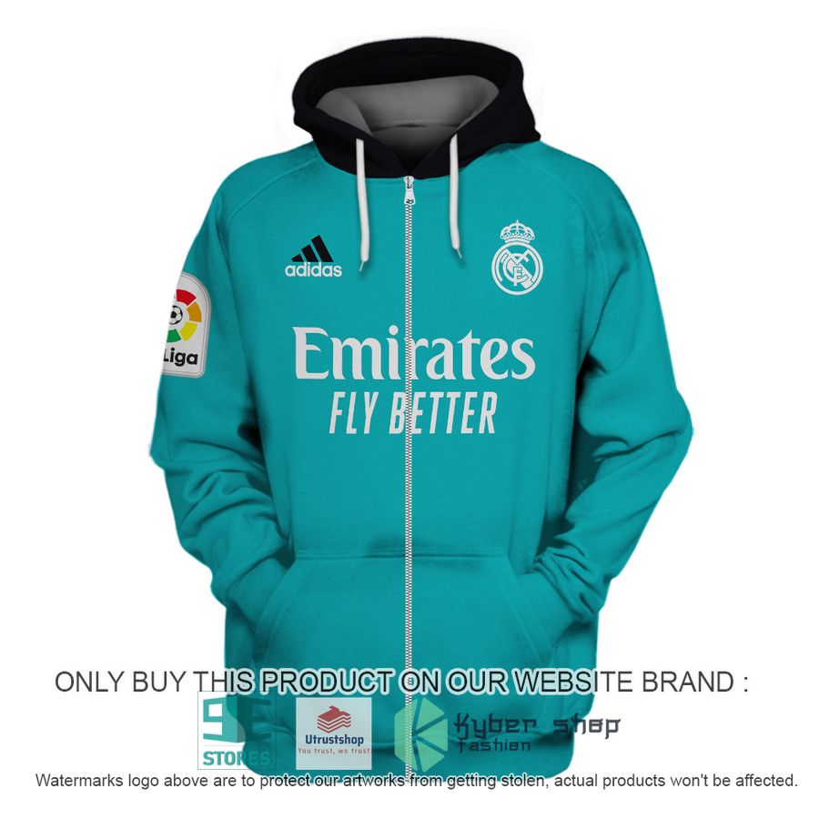personalized real madrid fc adidas cyan shirt hoodie 3 49252