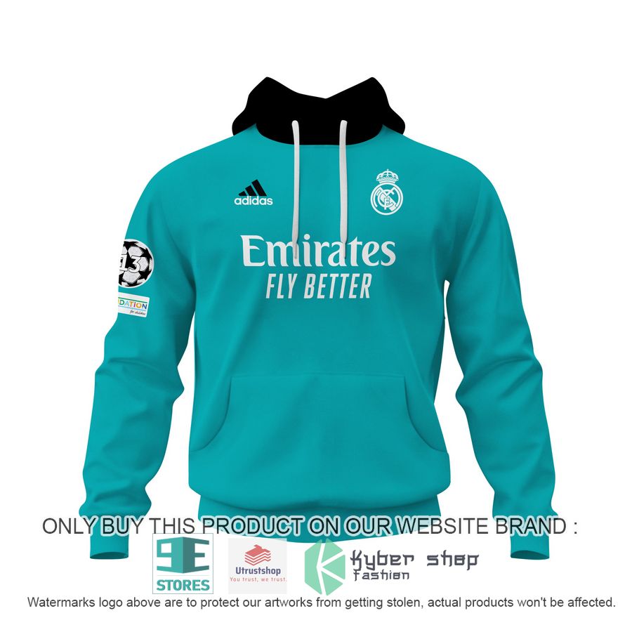 personalized real madrid fc adidas emirates fly better cyan shirt hoodie 2 30232