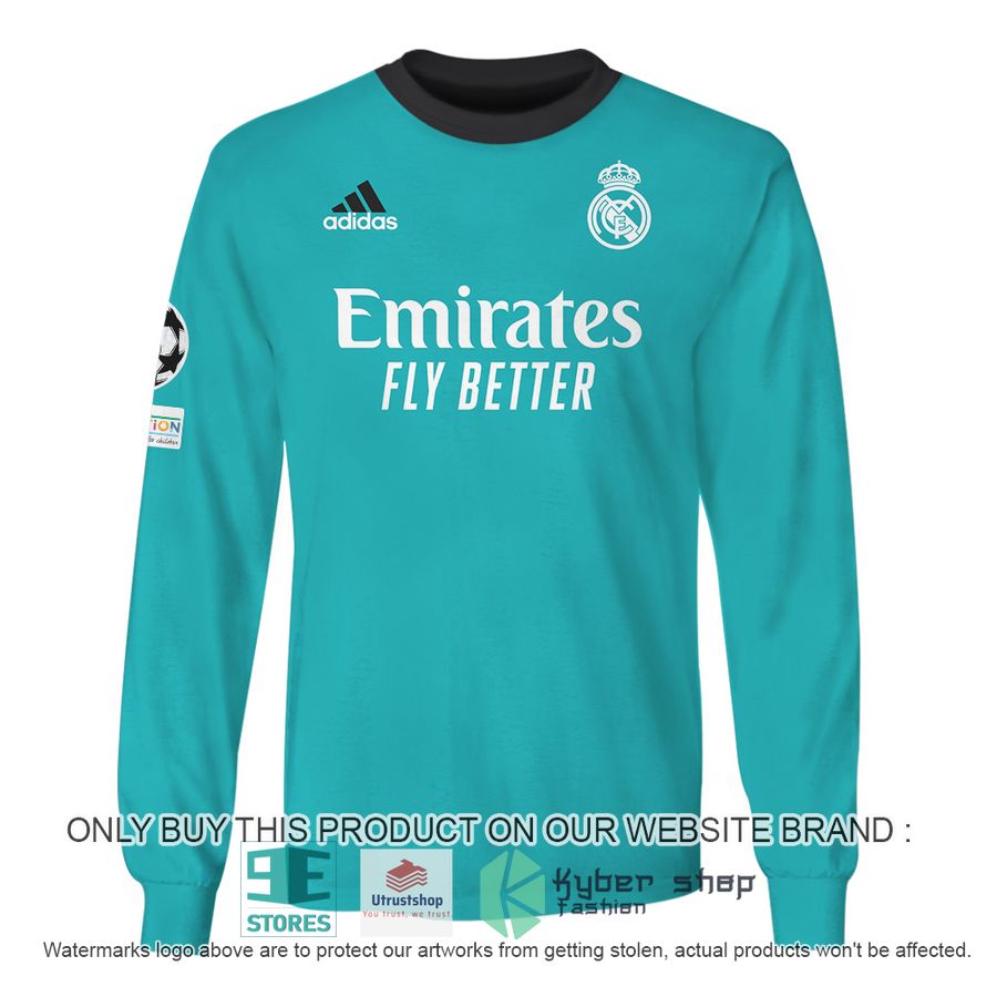 personalized real madrid fc adidas emirates fly better cyan shirt hoodie 5 79224
