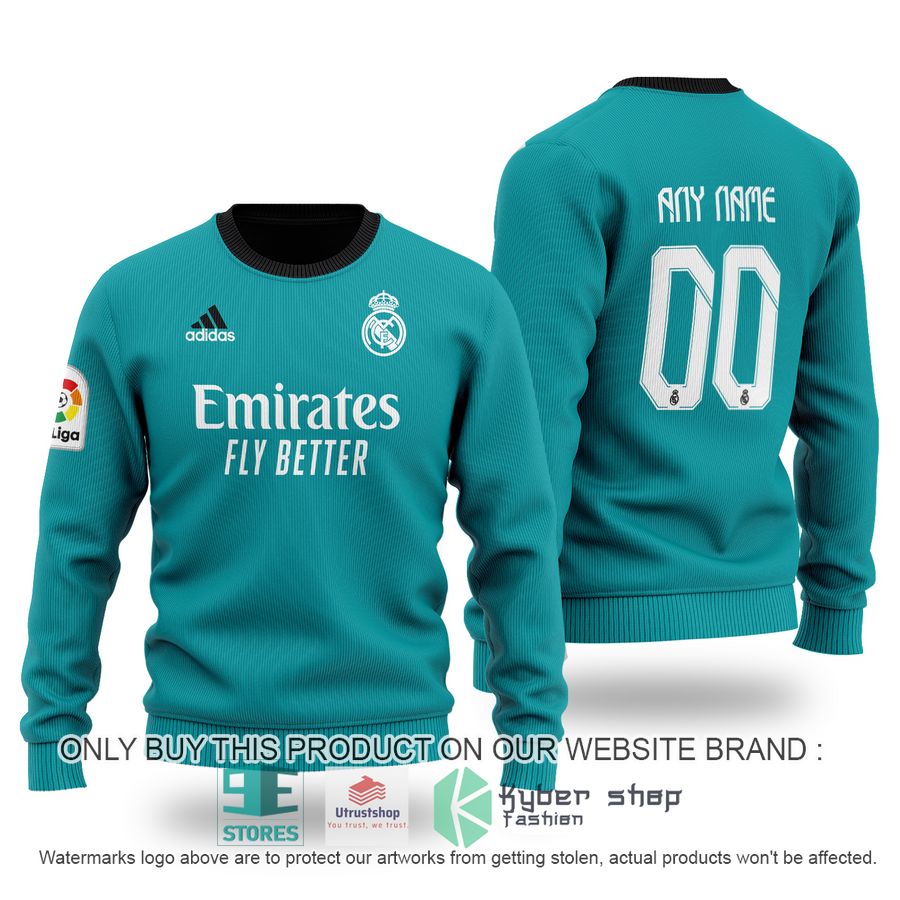 personalized real madrid fc emirates fly better cyan sweater 1 26521