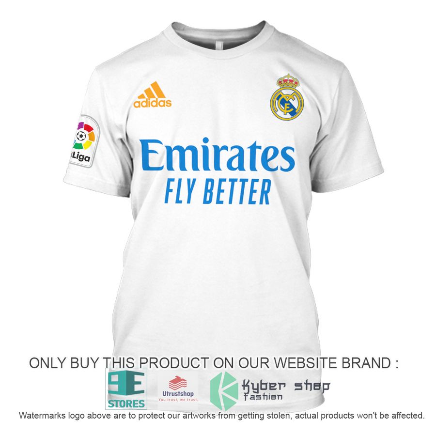 personalized real madrid fc la liga emirates fly better white shirt hoodie 7 29530