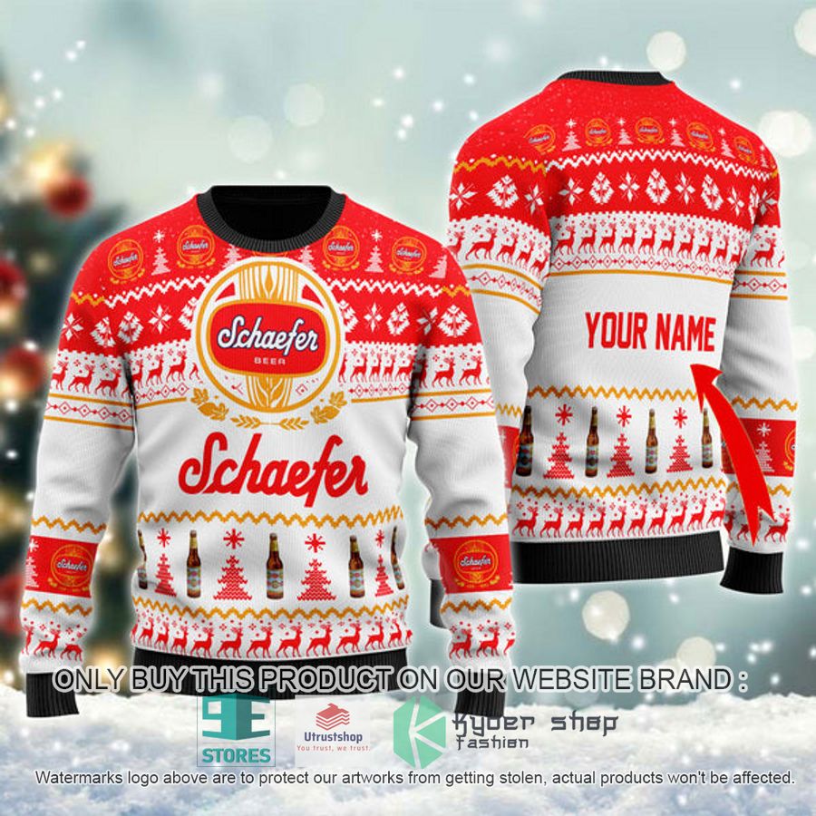 personalized schaefer beer ugly christmas sweater 1 82806