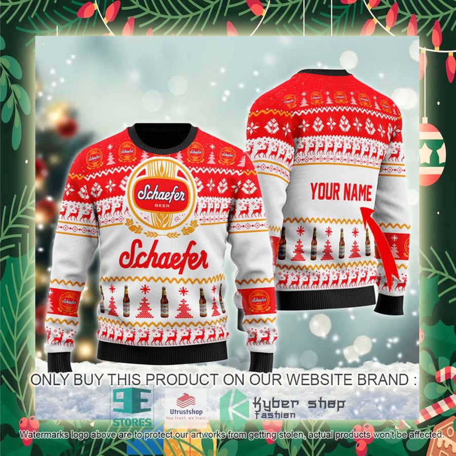 personalized schaefer beer ugly christmas sweater 2 61383