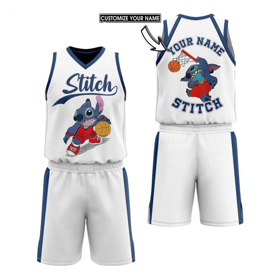 personalized stitch basketball shirt shorts 1