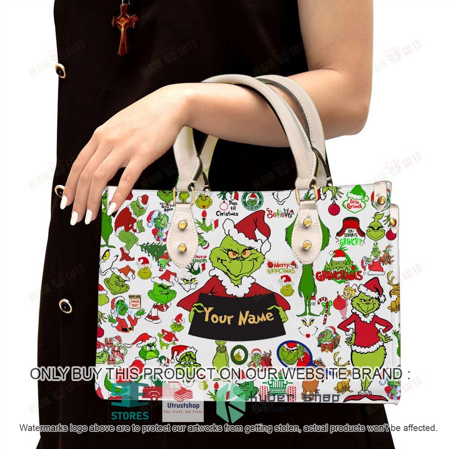 personalized the grinch christmas leather bag 1 26680