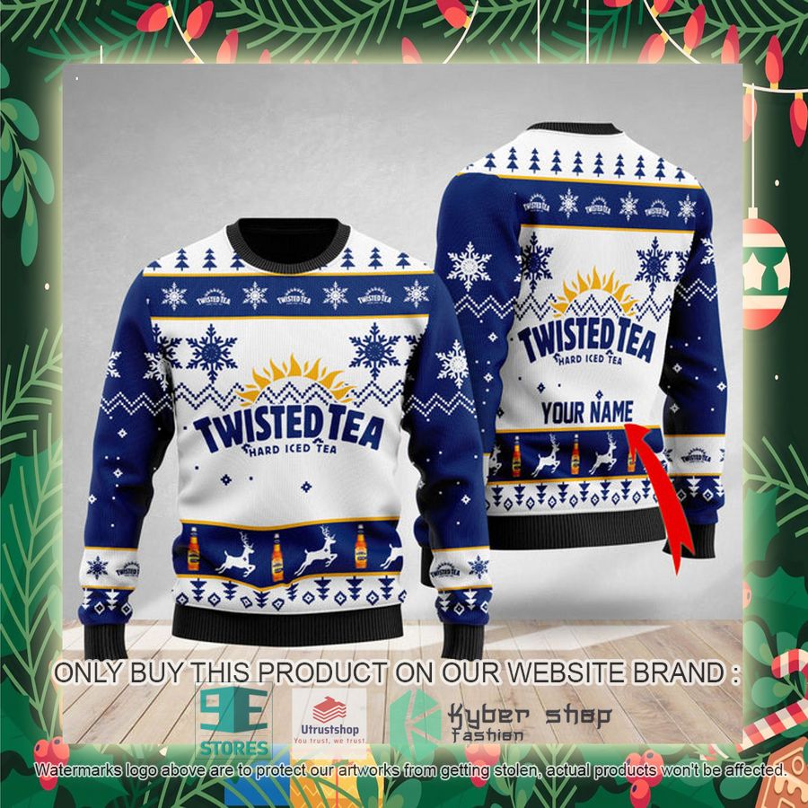 personalized twisted tea ugly christmas sweater 2 69991