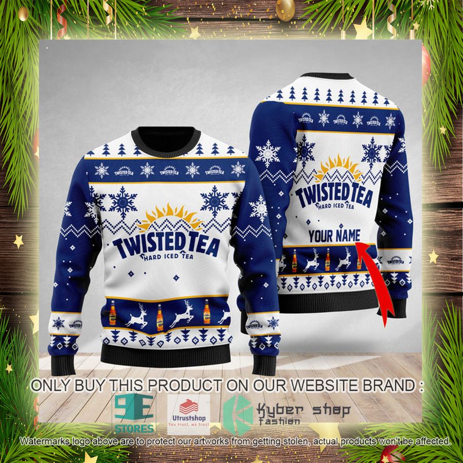 personalized twisted tea ugly christmas sweater 4 16975