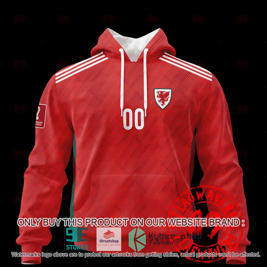 personalized wales home jersey world cup 2022 shirt hoodie 1 1635