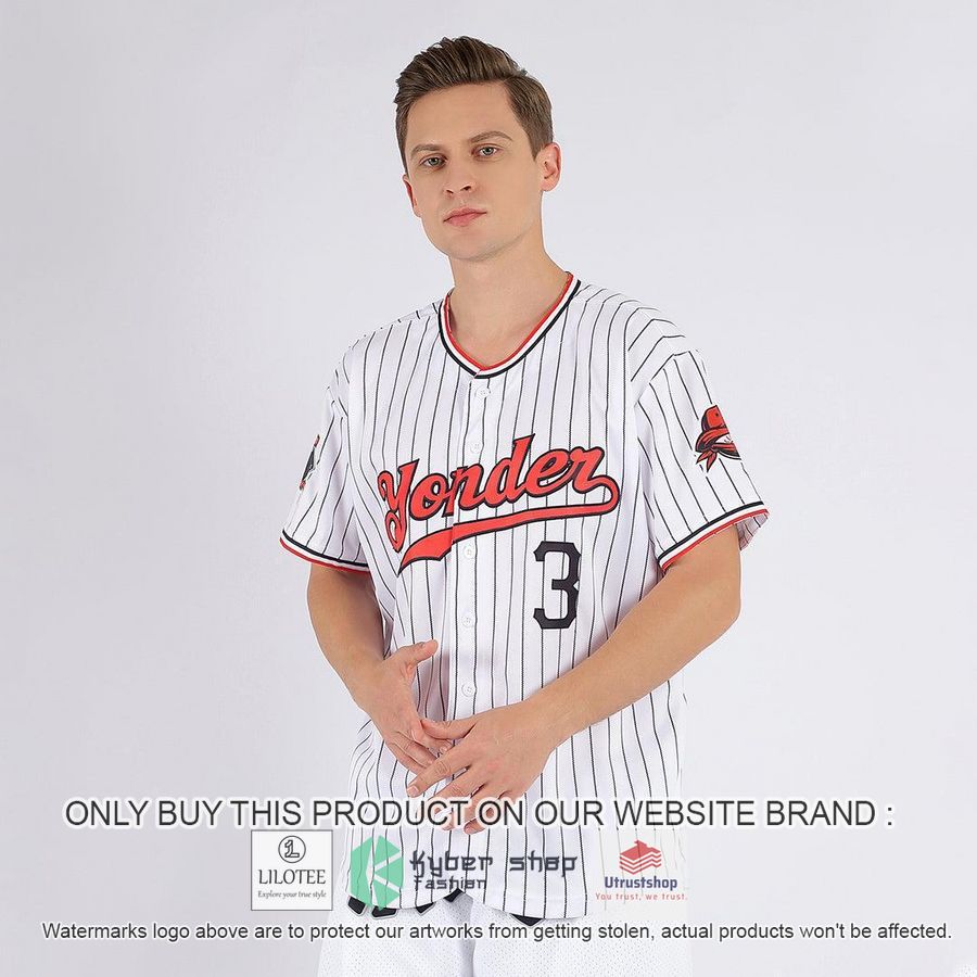 personalized white black pinstripe red black baseball jersey 2 32477