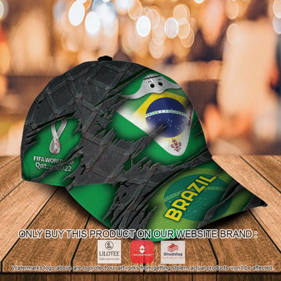 personalized world cup brazil flag cap 2 85847