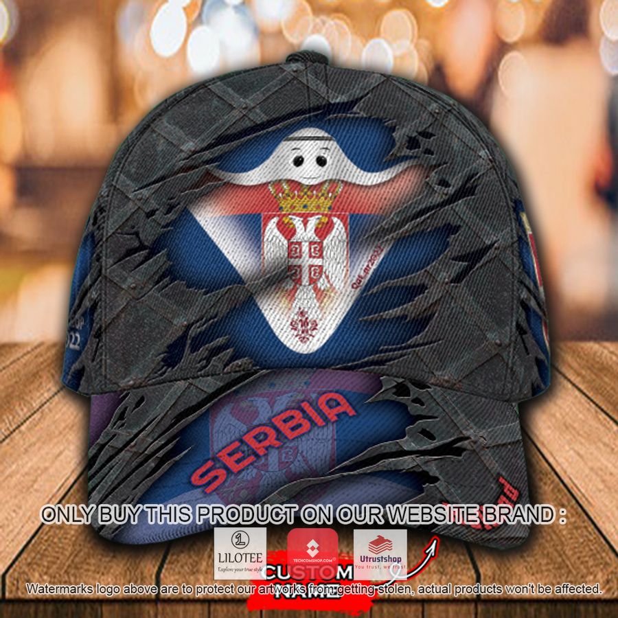 personalized world cup serbia flag cap 1 67086