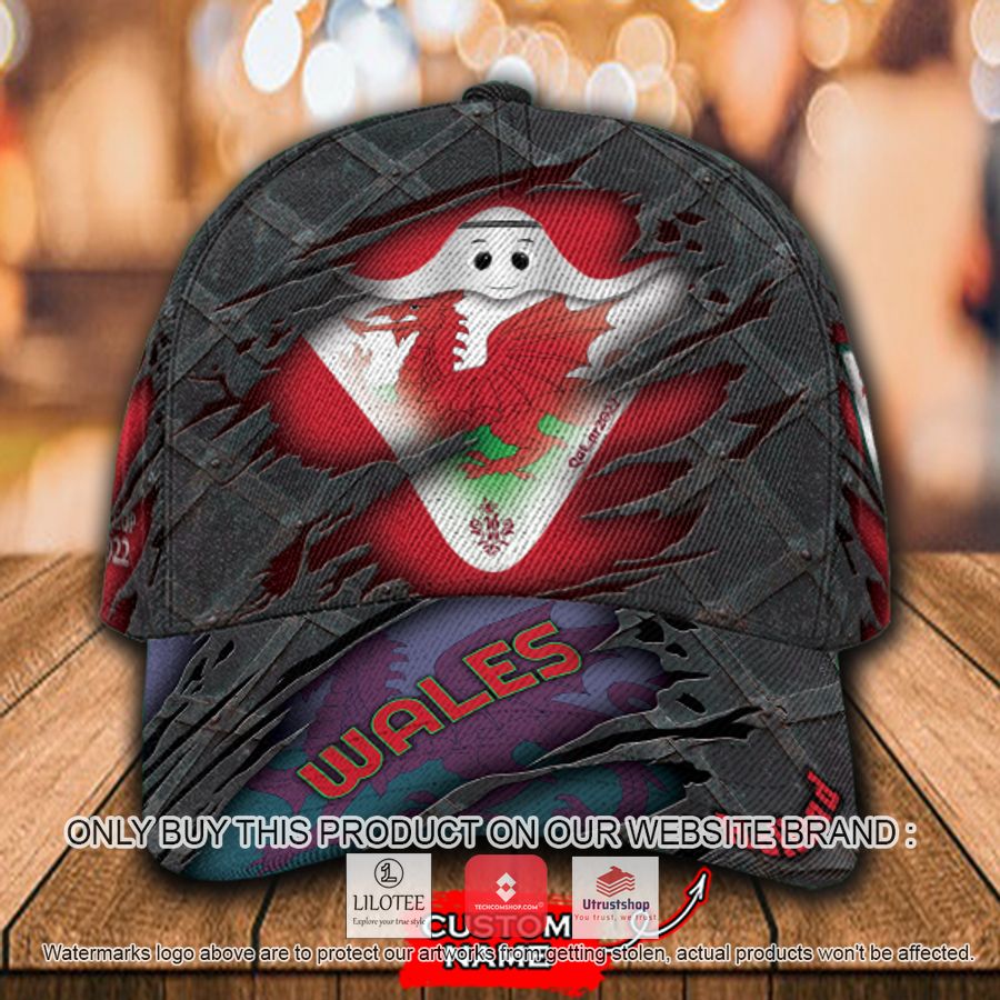 personalized world cup wales flag cap 1 6994