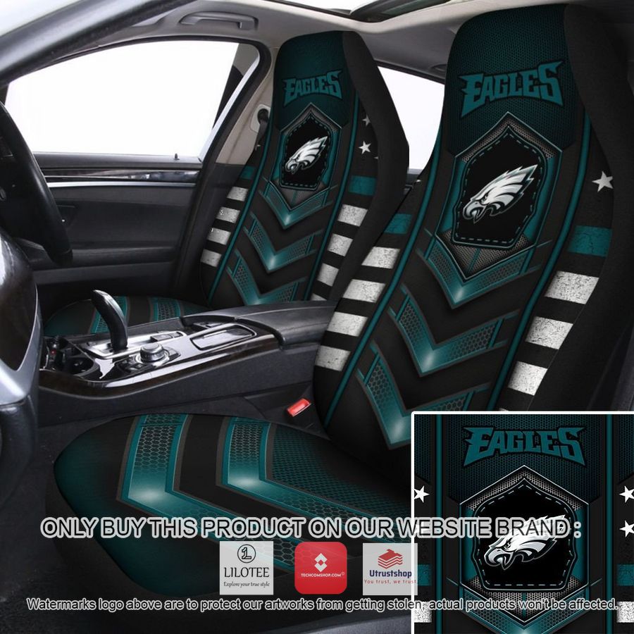 philadelphia eagles electric green car seat covers 1 70957