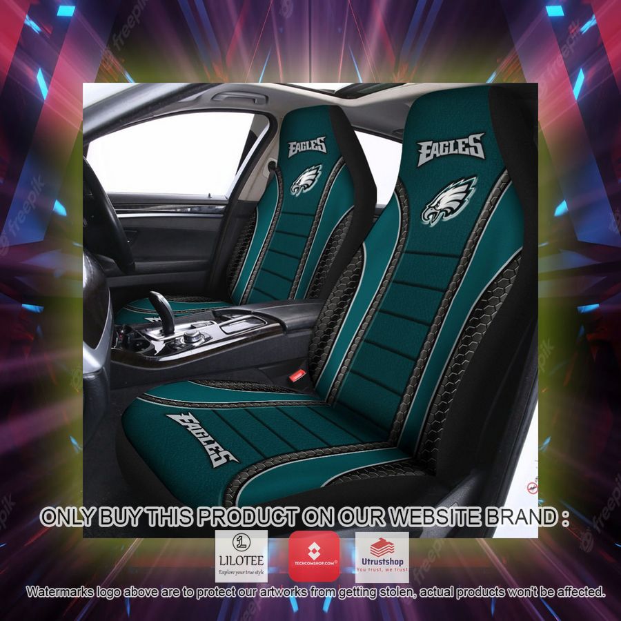 philadelphia eagles green car seat covers 2 52803