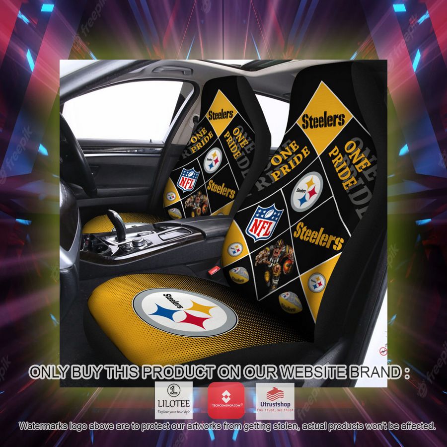 pittsburgh steelers one pride car seat covers 2 86963