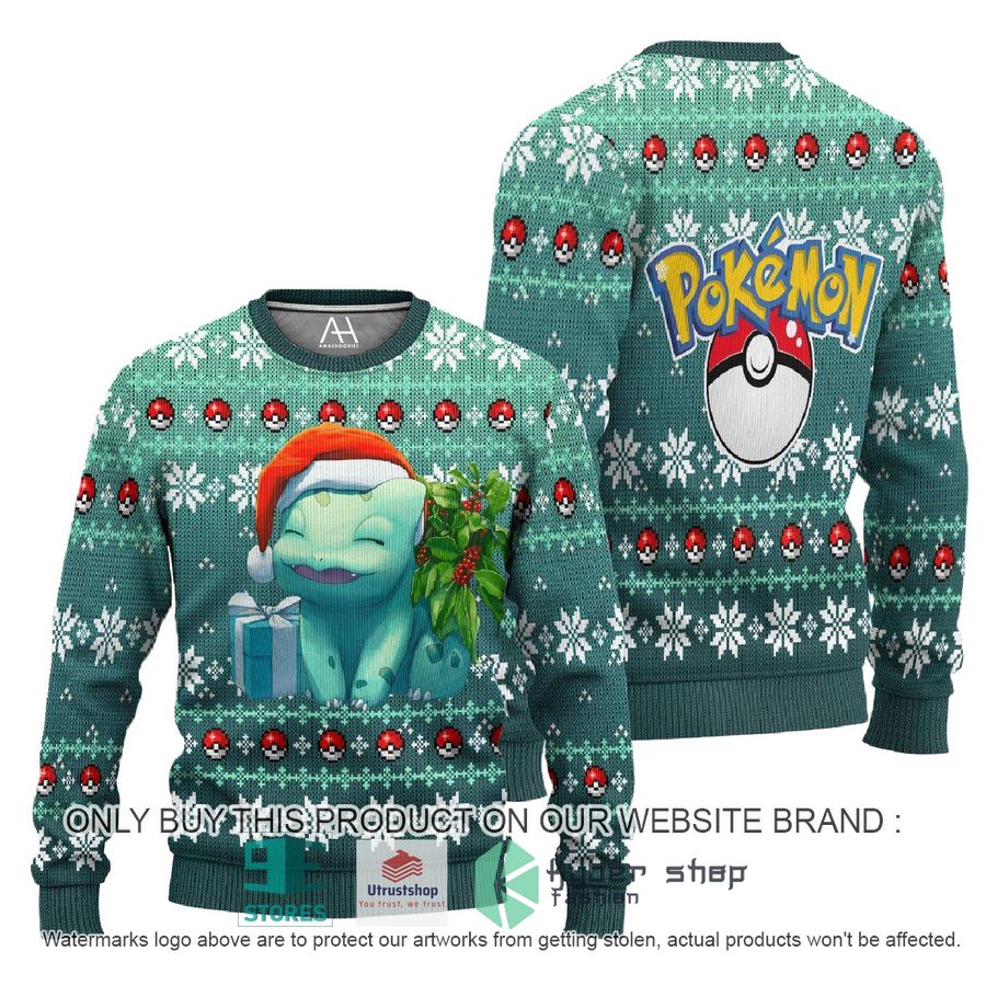 pokemon bulbasaur christmas gift ugly christmas sweater 2 42692