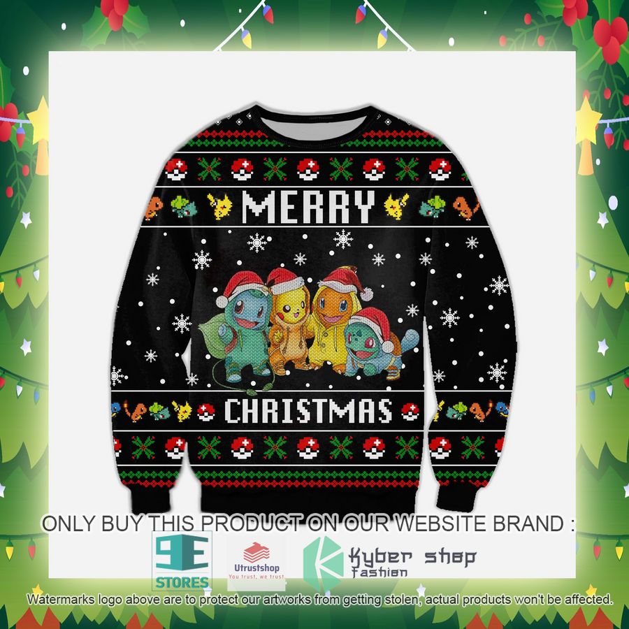pokemon merry christmas knitted wool sweater 2 89340