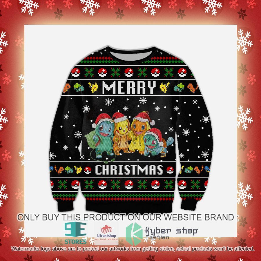 pokemon merry christmas knitted wool sweater 3 33807