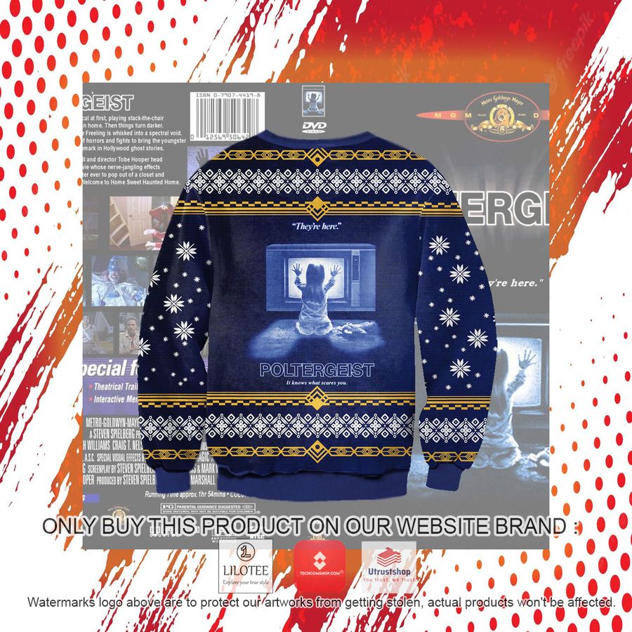 poltergeist it knows what scares you ugly christmas sweater sweatshirt 8 64744